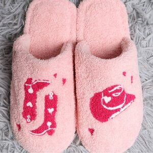 Cozy Cowgirl Pink Slippers